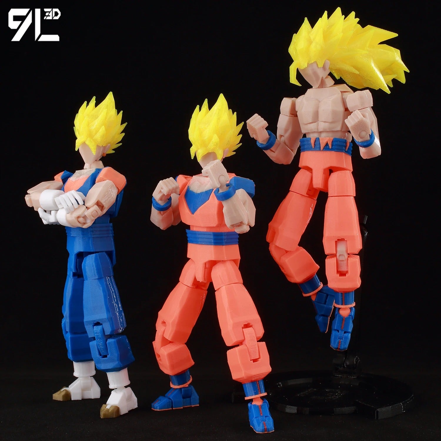 9L3D Printed Dragon Ball Son Goku Vegeta Beerus Frieza Anime Lucky13 Dummy13 Titan13 Action Figures Multi-Jointed Movable Toys