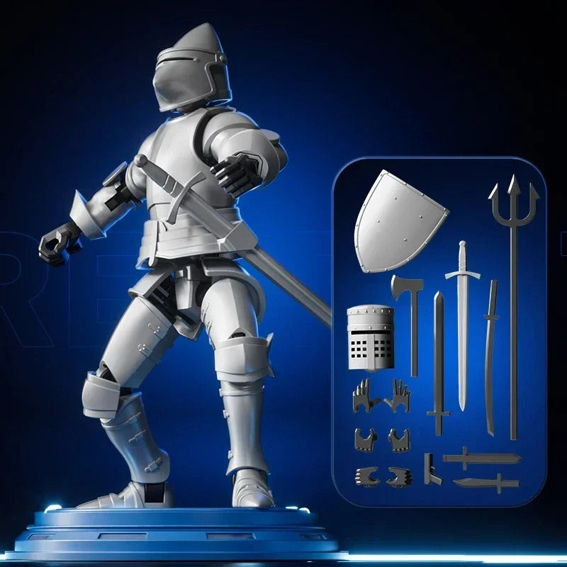 Knight Paladin Action Figure 13 Joint Movable Robot 3D Printed Model Toy Collectible Kids Gift UK