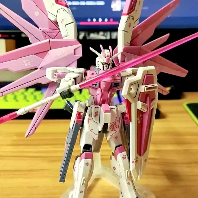 Freshman Freedom Mecha Assembly Model Action Figures Cherry Blossom Color Scheme Children Toy Gift Decorate