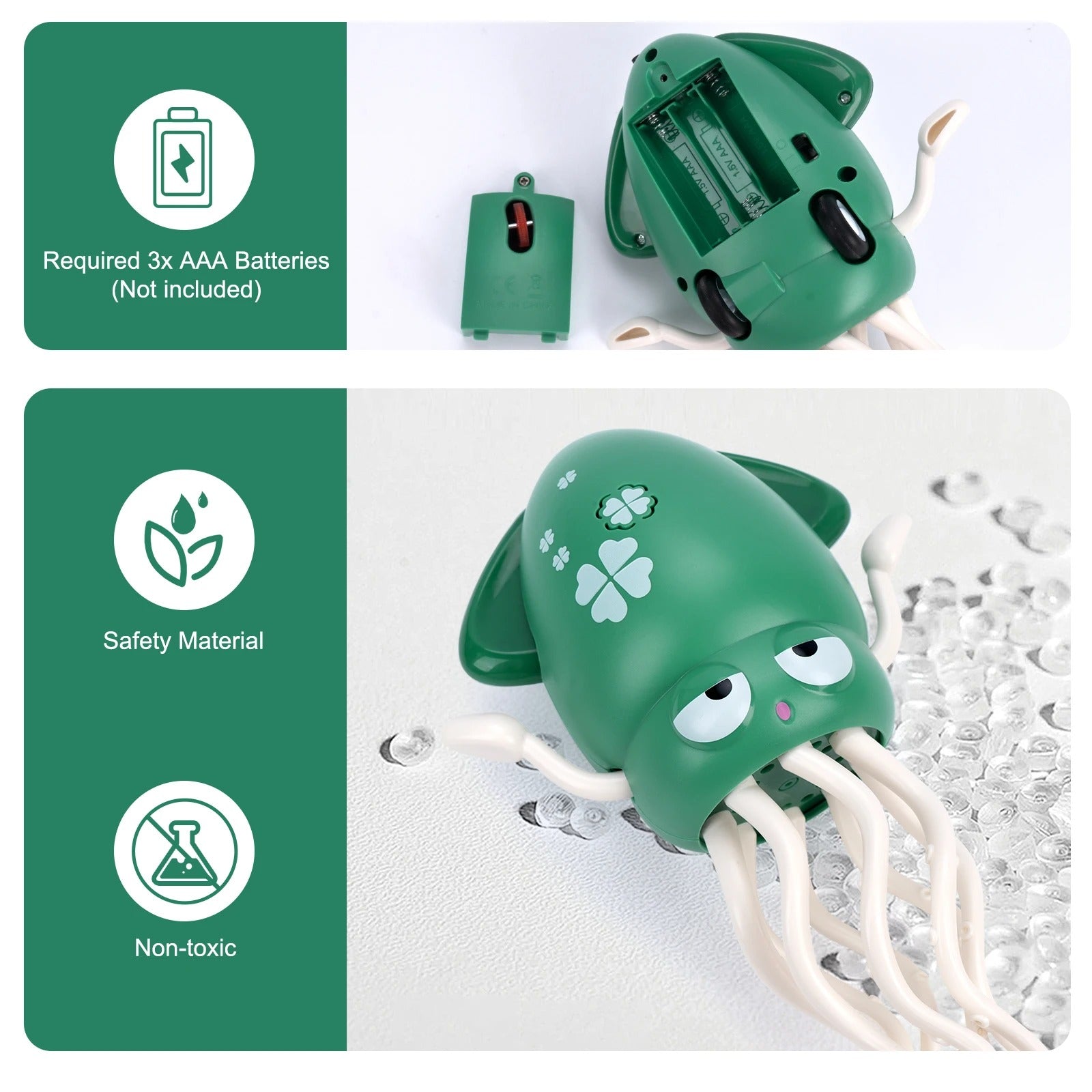 Dancing Squid Induction Lying Flat Squid with Light&Music Interactive Development Toys Kids Electronic Pet Toys Tummy Time Gifts
