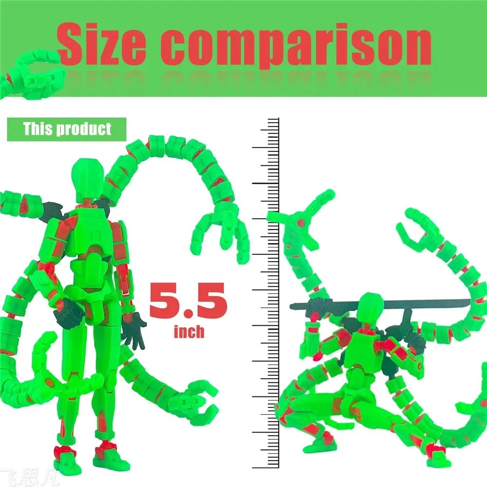 3D Printed Multi Jointed Action Figure Movable Robot Model Poseable Dummy Toy Desktop Collectible Gift UK