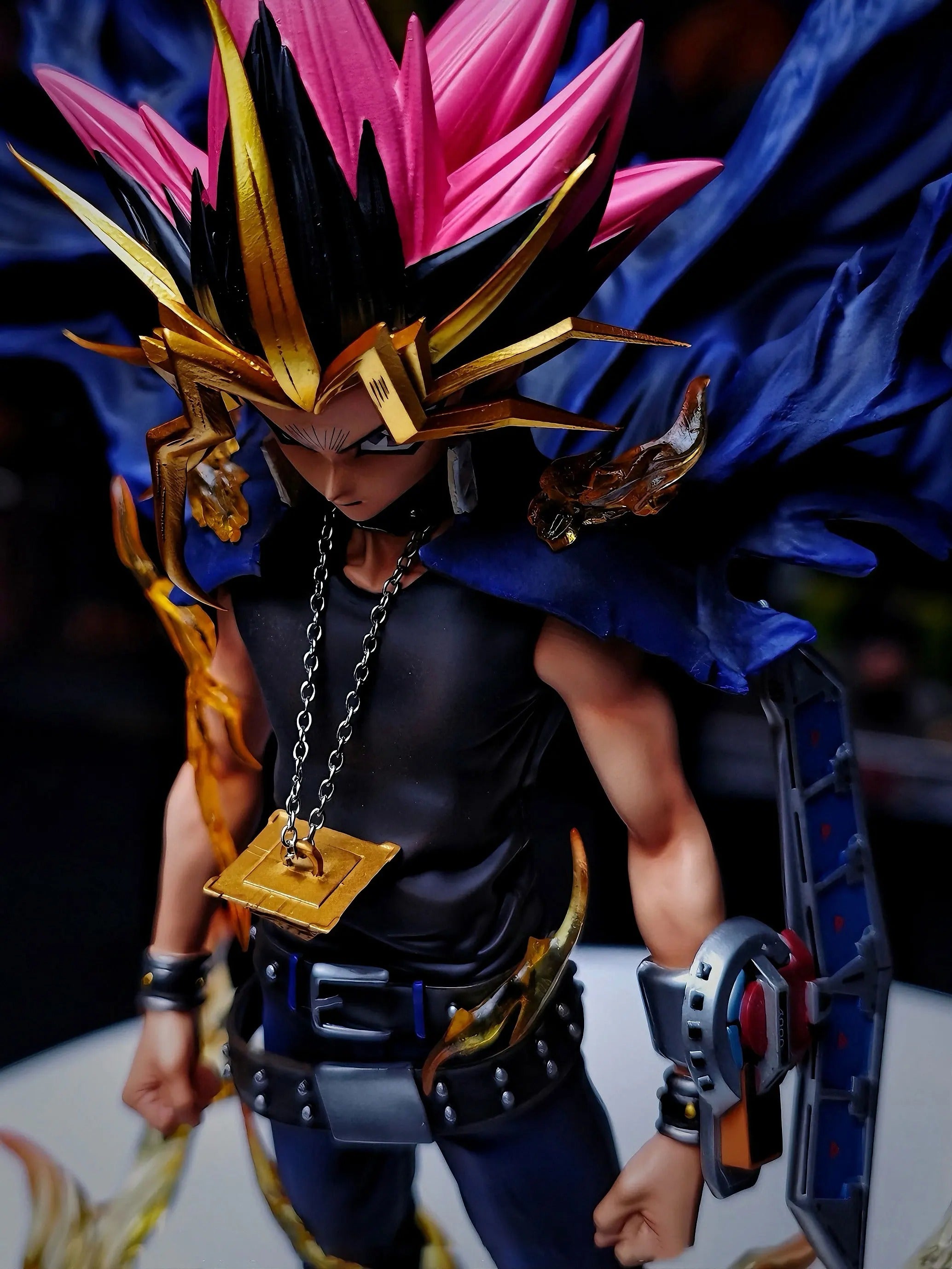 Yugi Muto Figure Dark Game Dimensional Figurine Duel Monsters Action Figures 28cm PVC Statue Collection Ornament Kids Toy Gifts