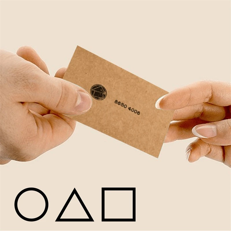 50/20/10Pcs Card Game Party Invitation Card Square Triangle Circle Pattern Halloween Birthday Party Decoration Accessories Gifts