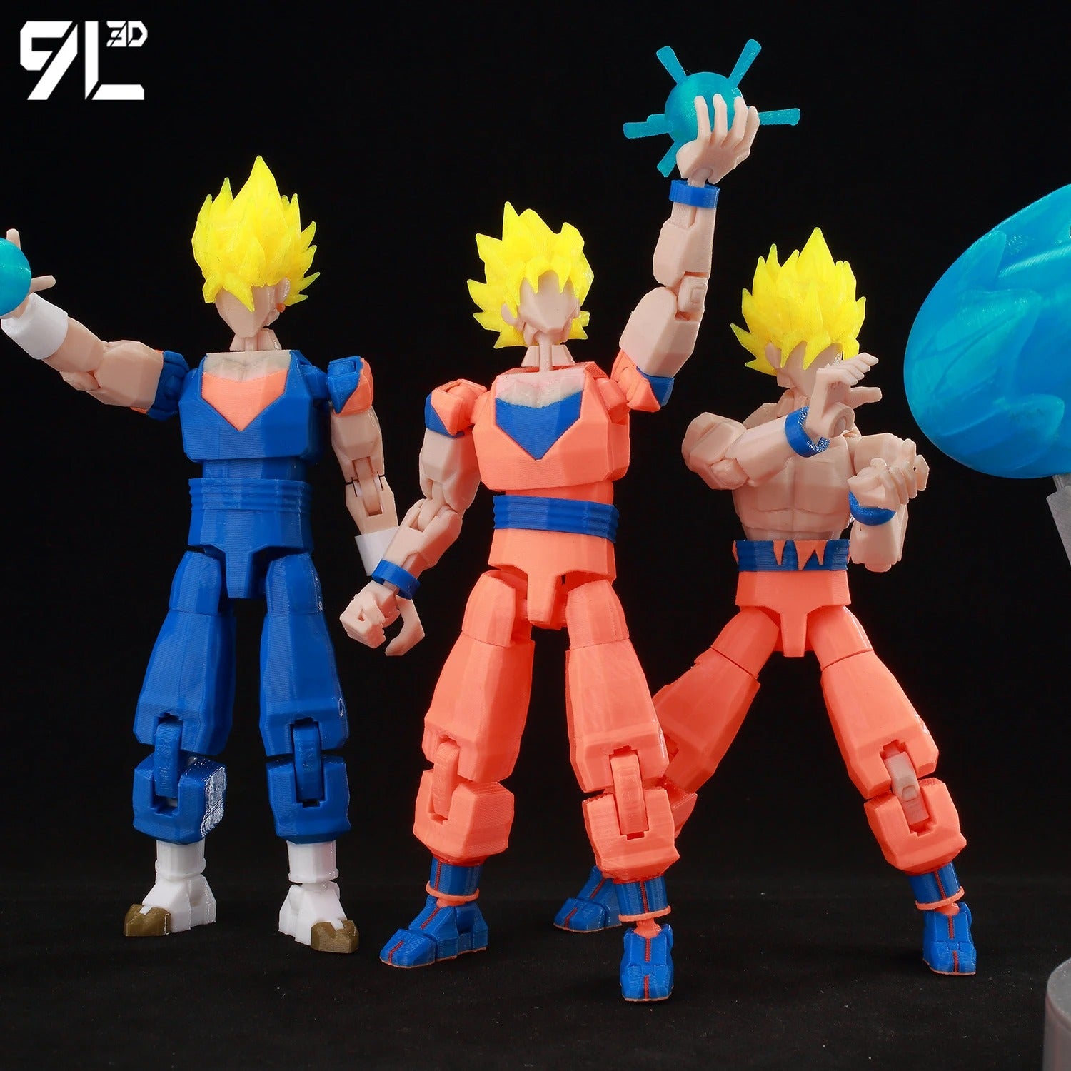 9L3D Printed Dragon Ball Son Goku Vegeta Beerus Frieza Anime Lucky13 Dummy13 Titan13 Action Figures Multi-Jointed Movable Toys