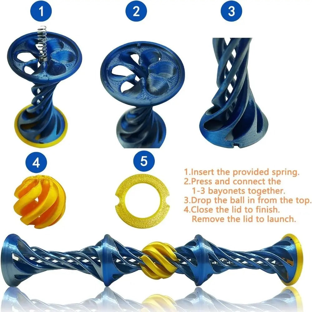 Creative Anxiety Relaxing 3D Printed Gear Ball Gear Sphere Sensory Needs Spin Ball Rotary Fidget Toy Stress Ball for Kids