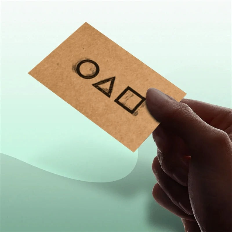 50/20/10Pcs Card Game Party Invitation Card Square Triangle Circle Pattern Halloween Birthday Party Decoration Accessories Gifts