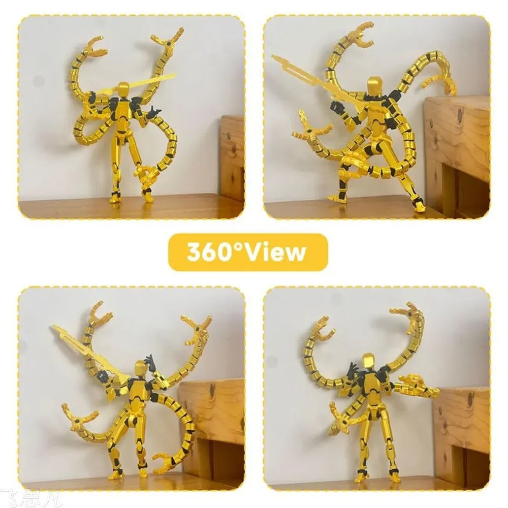3D Printed Multi Jointed Action Figure Movable Robot Model Poseable Dummy Toy Desktop Collectible Gift UK