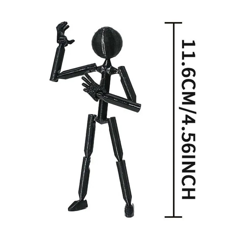 Multi Jointed Stickman Action Figure Movable 3D Printed Mannequin Model Poseable Doll Toy Gift UK