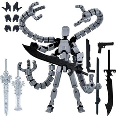 3D Printed Multi Jointed Action Figure Movable Robot Model Poseable Dummy Toy Desktop Collectible Gift UK