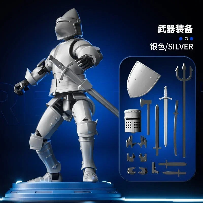 Knight Paladin Action Figure 13 Joint Movable Robot 3D Printed Model Toy Collectible Kids Gift UK