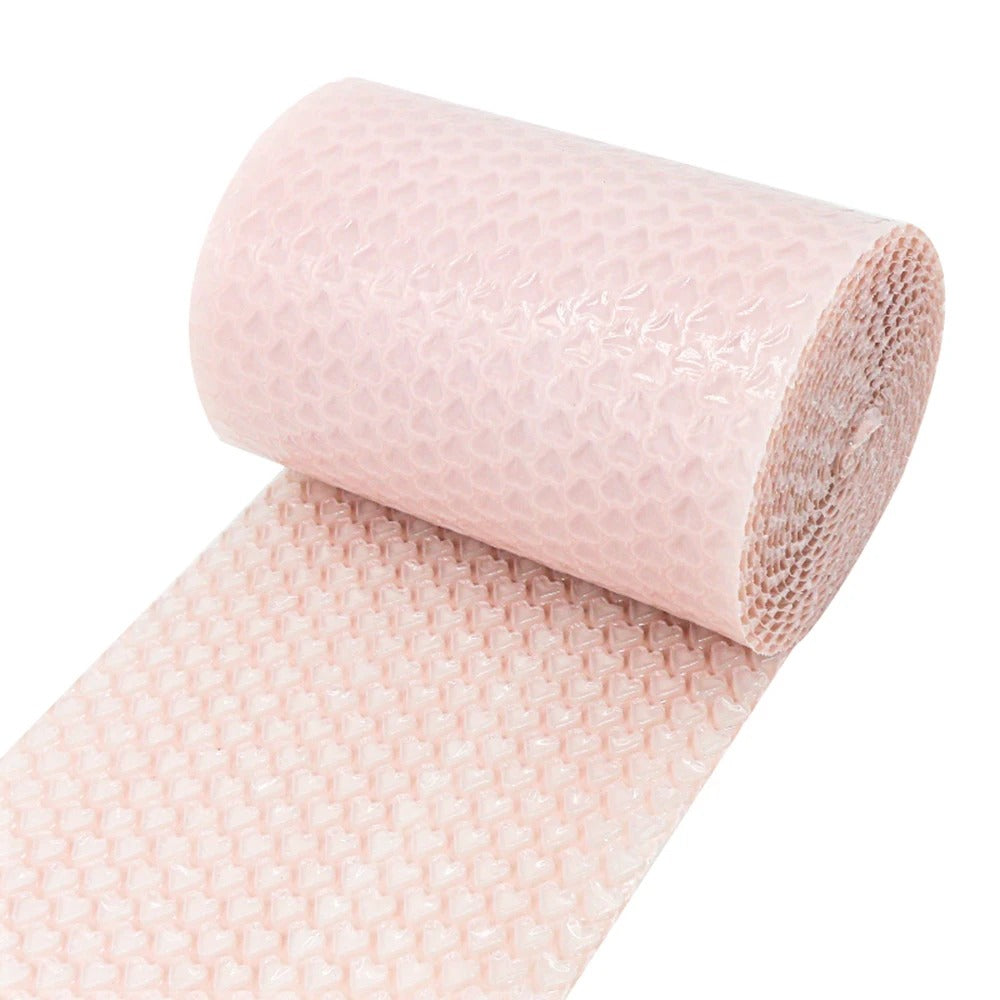 20cmx5 Meters Pink Blue Lovely Heart Shape Bubble Wrap Shockproof Package For Gifts Box Fragile Glass Goods Pack Party Decor