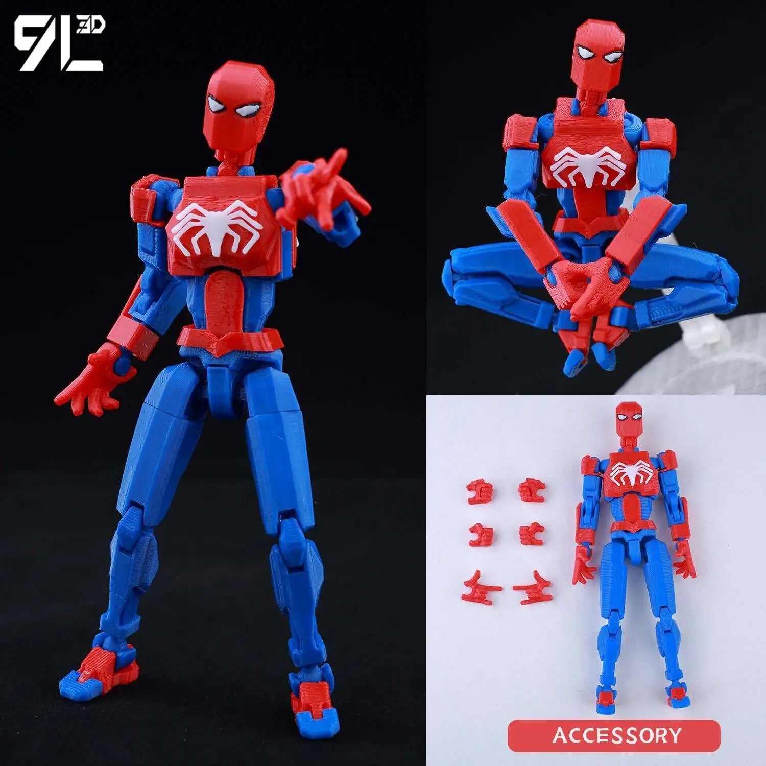 9L3D Printed Deadpool Wolverine Anime Characters Lucky Dummy 13 Action Figures Multi-Jointed Movable Shapeshift Mannequin Toys
