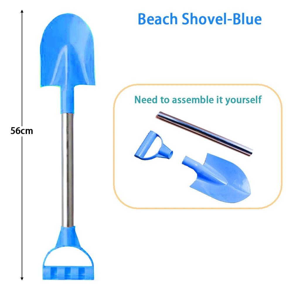 Children Beach Shovel 56cm Stainless Steel Pointed Shovel Toy Sand Snow Thickened Play House Beach Shovel Outdoor Toys Kids Gift
