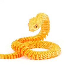 New 30cm Poseable Viper Snake Figurine 3D Printed Realistic Animal Model With Movable Joints Miniature Desktop Ornament Decor