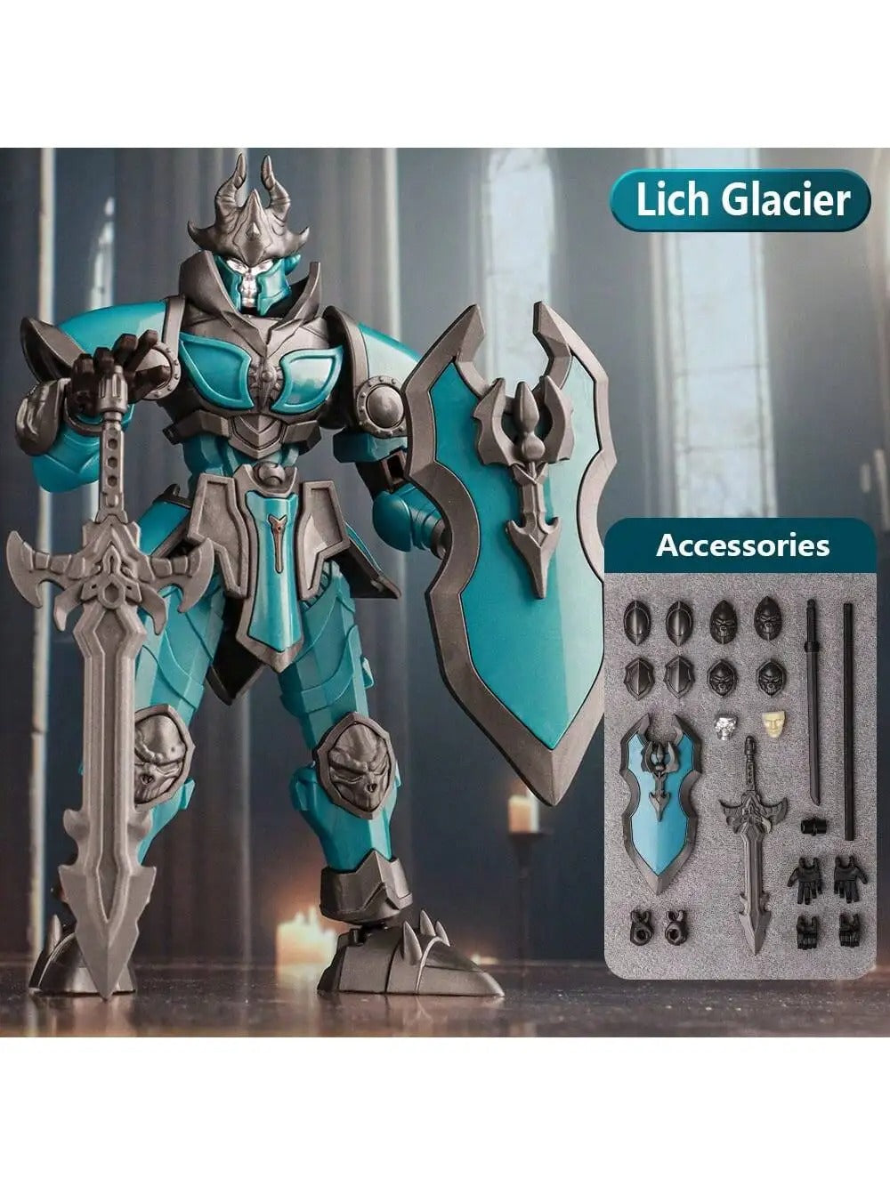 Lucky 13 movable joint doll King Arthur Lich King Knight robot assembly toy model boy gift