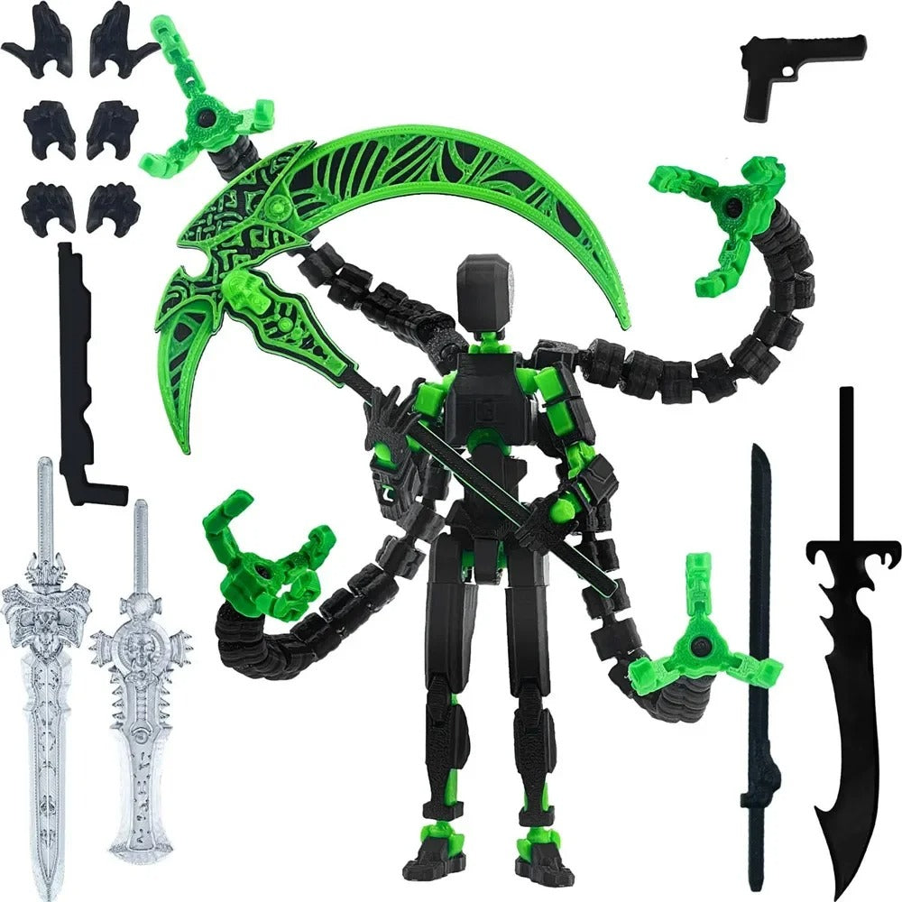 3D Printed Multi Jointed Action Figure Movable Robot Model Poseable Dummy Toy Desktop Collectible Gift UK