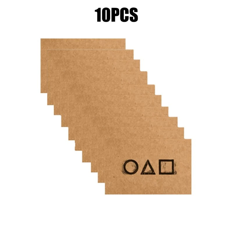 50/20/10Pcs Card Game Party Invitation Card Square Triangle Circle Pattern Halloween Birthday Party Decoration Accessories Gifts