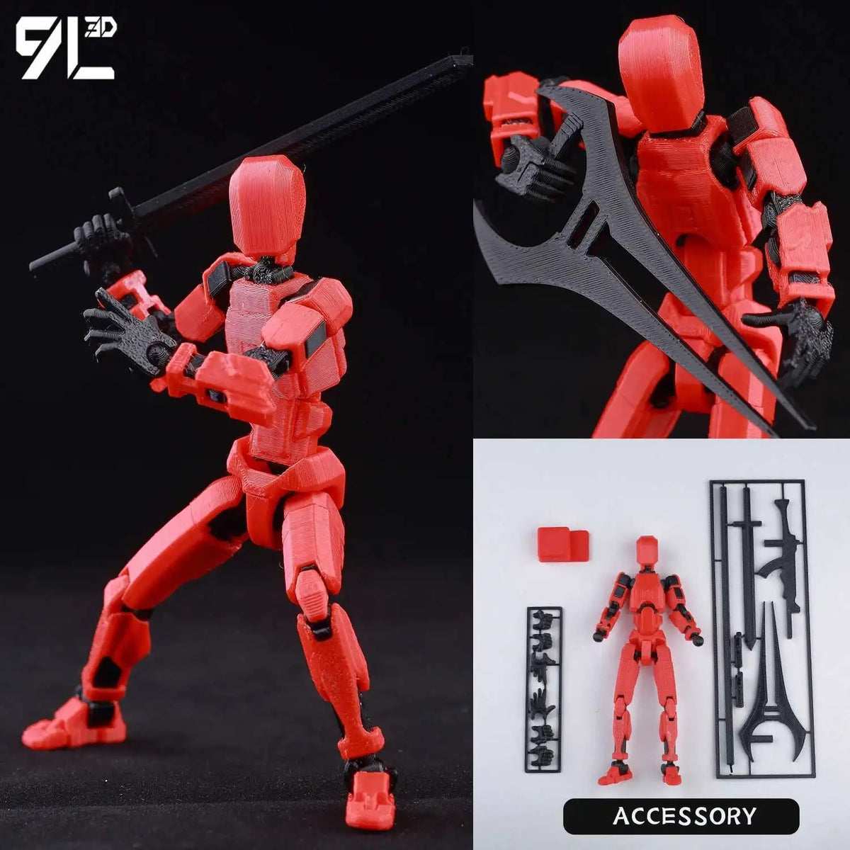 9L3D Printed Lucky Dummy 13 Action Figures Movable Shapeshift Mannequin Toys Parent-Children Games