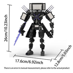 MOC Skibidi Toilet Building Blocks Set Titan Speakerman Cameraman Tvman Bricks DIY Model Toys For Kid New Year Birthday Gifts