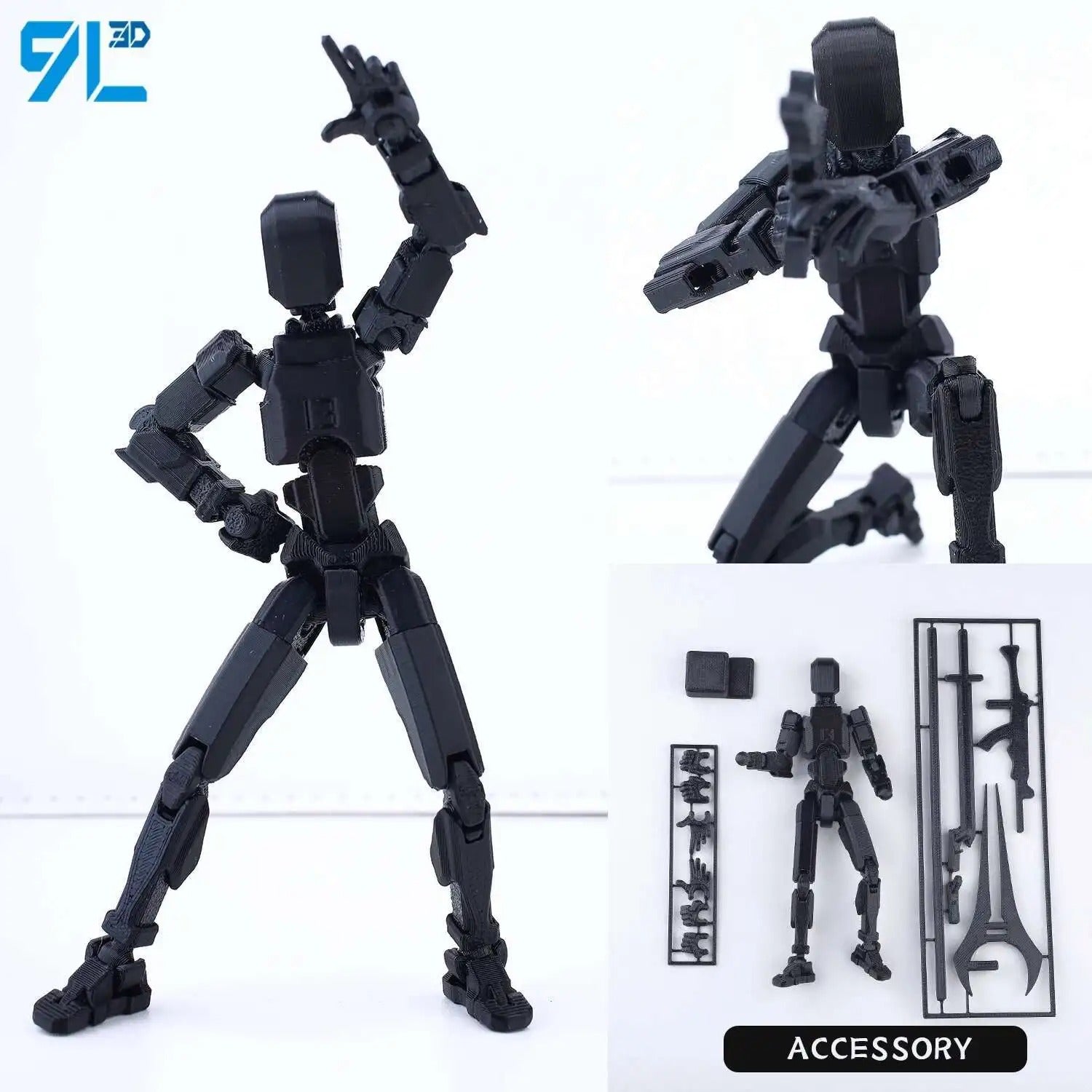 9L3D Printed Lucky Dummy 13 Action Figures Movable Shapeshift Mannequin Toys Parent-Children Games