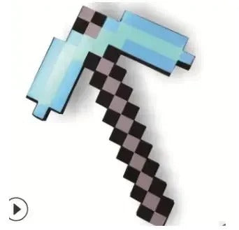 Steve Design Blue Diamond Sword Soft EVA Foam Toys Minecraft Axe Shovel Sword Boys Lovely Toys For Children Fans Birthday Gifts