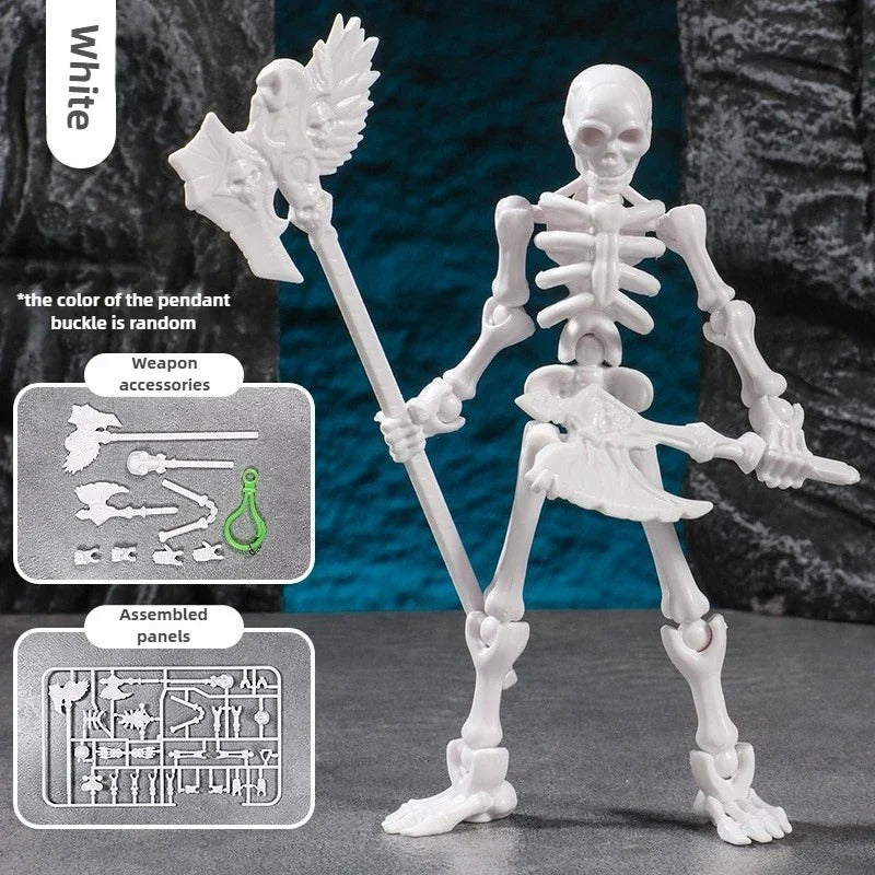 Three-Dimensional Skull Model Assembly Toys Multi-Articulable Skull and Bone Puppet Decoration Action Figures Anime Gifts Games