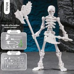 Three-Dimensional Skull Model Assembly Toys Multi-Articulable Skull and Bone Puppet Decoration Action Figures Anime Gifts Games
