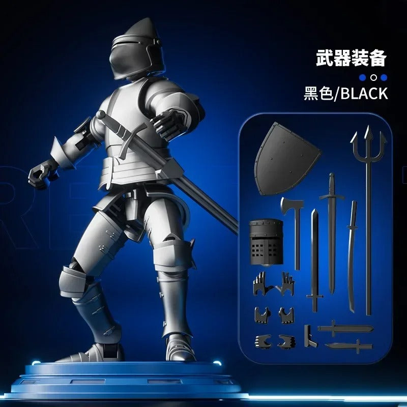 Knight Paladin Action Figure 13 Joint Movable Robot 3D Printed Model Toy Collectible Kids Gift UK